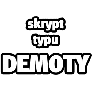 Logo skryptu typu demoty